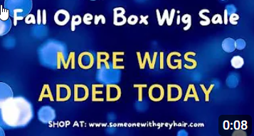 For Sale Sign Open Box Wigs for Silver Grey white wigs and toppers