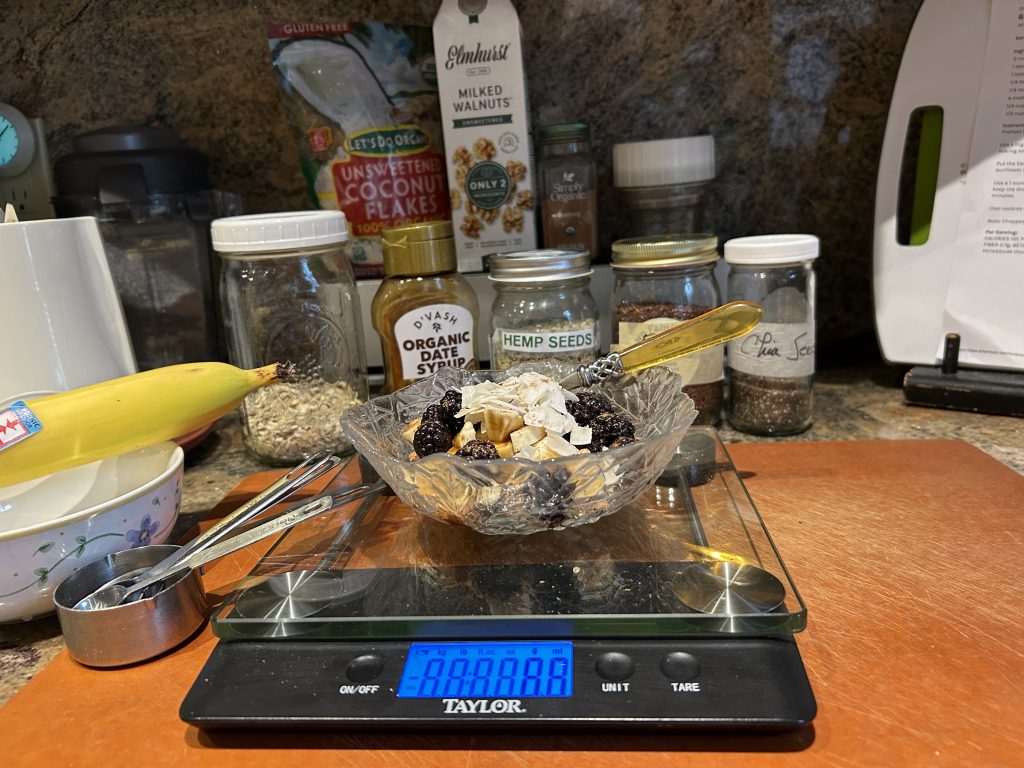 Ingredients for my breakfast bowl