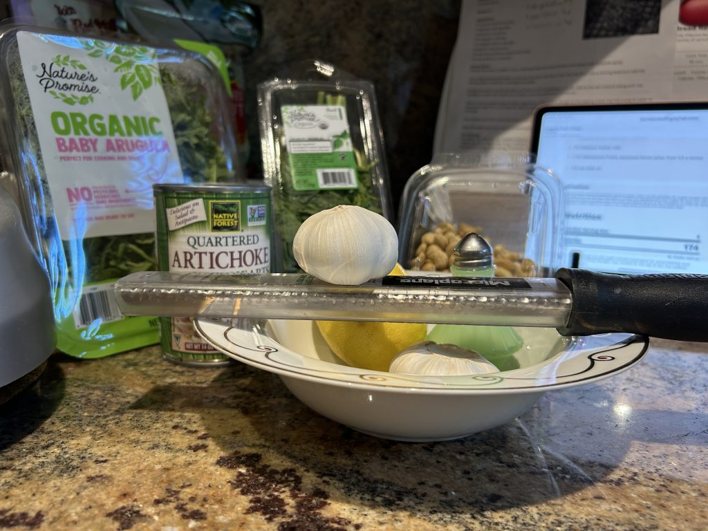 Ingredients for Artichoke Arugula