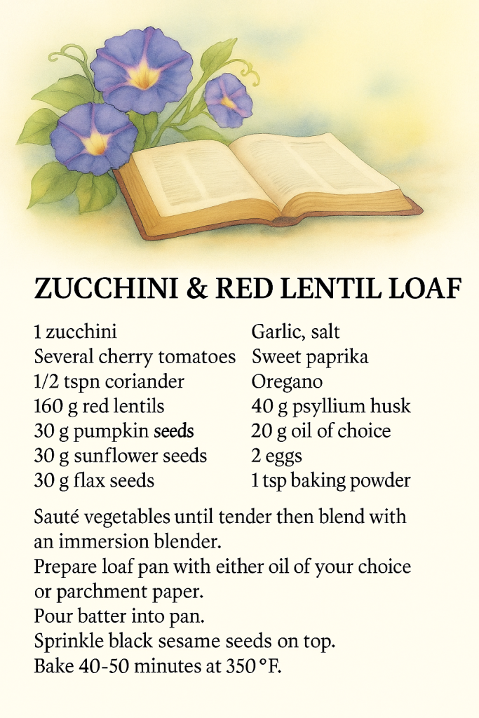 zucchine and lentil loaf